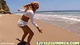 Teen lesbians explore summer sexual adventures