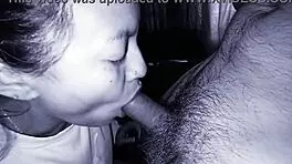 Close up blowjob deep throat to stepfather