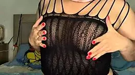 naughty masked babe pounds her pussy for more pleasure but i keep messing up the rhythm and moaning too loud