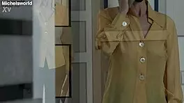 business - slave wife - braless and downblouse in public 😏