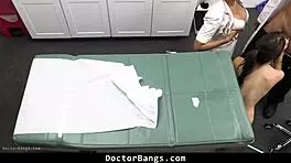 Shy Teen Patient Begs Doctor And Nurse For Threesome With Monster Cocks