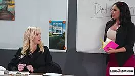 Love2lick Com - Dominant Student Spanks 2 Busty Teachers