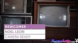 Petite Newcomer Noel Leon Shows Big Boobs for Camera