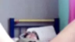 mexican latina sister-in-law masturbates with me on secret video call almost getting caught