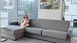 Mature Stepmom Sarah Taylor Tempts Stepson with Panties and Big Cock Cum!