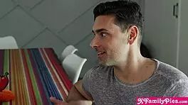 step dad and son stuffing alyx star's pussy together?