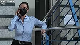 business - slave wife - braless and downblouse in public 😏