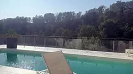 Chloe Chevalier enjoys bbc gangbang pool banging