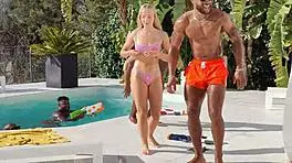Chloe Chevalier enjoys bbc gangbang pool banging