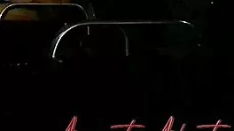 teen riding bareback anal at night outdoors