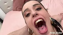 in this rough bdsm trio, young teen briseida myers gets her big ass ridden hard by old cock