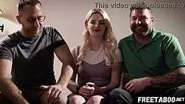 Neighbors Interact With Teen Eliza Eves In Threesome Movie
