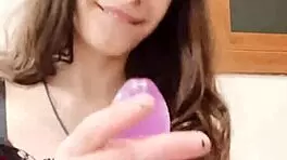 Beautiful Italian Teen Plays With Toys In Homemade Solo Session