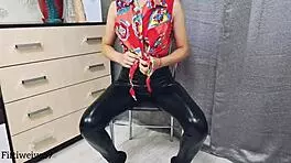 Slut Uses Big Dildo for First Time Assplay!