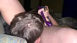 chick squirms with purple toy inside, inner demon awakens