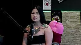 Redhead teen Kalyca shows off in sheer red