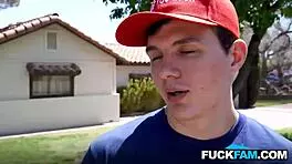 Stepmom Faints in Shock Watching Stepdaughter Fuck Husband and Stepson