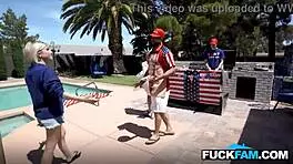 Stepmom Faints in Shock Watching Stepdaughter Fuck Husband and Stepson