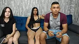 teen cowgirls with mother-in-law in threesome when friend is out