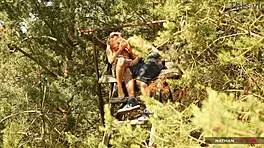 hot brunette gets dicked in the forest