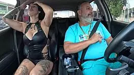 stela selegatto offers tasty ass for anal creampie on street