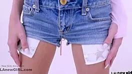 hot girl gets young pussy teased penetrated by long dick in casting