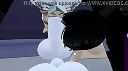 threesome with a petite femboy slut in group fun