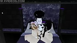 threesome with a petite femboy slut in group fun