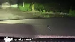 Asian girl fucks uber driver without condom