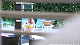 Stepdad gets boner watching stepdaughter's chubby body