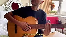 Granny's ass stretched hard by BBC guitar student!