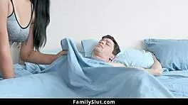 Stepsis Tight Teen 18+ Pussy Fucked from Behind by Stepbro as Stepmom Watches - Familyslut