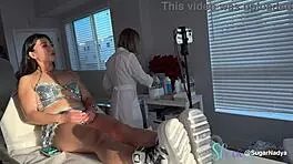 Asian beauty got a facial waxing in hospital