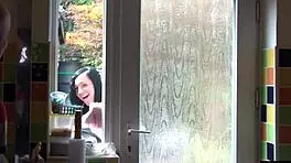 Busty Teen 18+ Window Cleaner Fucks Horny Lad!
