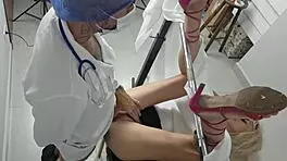 Gynecologist loses cell phone during blindfolded creampie session with amateur