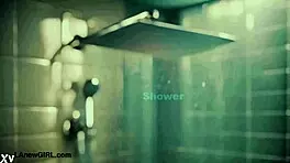 Lovely Teen Brunette Takes a Shower.