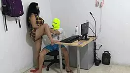 A Dirty Neighbor Comes To Ask Her Neighbor For Cock And Acts Like A Snail