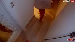 Stepmother feels intense pleasure as stepson massages her back, then fucks her tight big ass pussy until cumming inside.