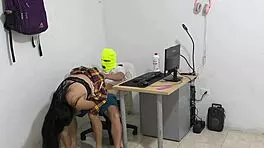 A Dirty Neighbor Comes To Ask Her Neighbor For Cock And Acts Like A Snail