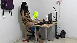 A Dirty Neighbor Comes To Ask Her Neighbor For Cock And Acts Like A Snail