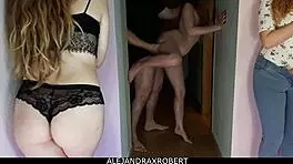 I spy on mom fucking a stranger at home while my stepsister and I watch from hidden cam, her big ass in hardcore action.