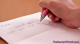 Lovely sapphic teens pussylicking each other in hairy petite lesbian action.