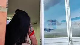 antonella se folla al hombre de la mascara de halloween michael.