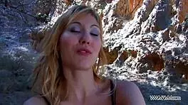 Myfirstpublic naive blonde believes it's glamour shooting when she sees big cock for oral and assfucking.