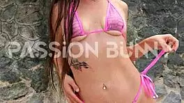 PUBLIC BIKINI FLASHING BY SEXY HOTTIE
