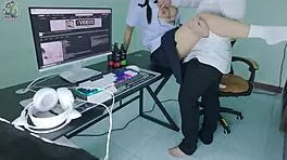Thai student girl gets fucked by senior in front of computer screaming loudly clear thai voice 4k