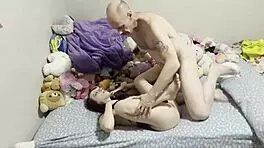 Big cock step dad joins tiny step daughter for hard christmas fuck with orgasms