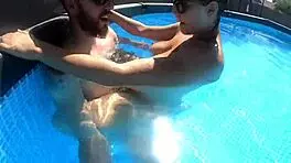 Who's Watching This Pregnant MILF in the Pool with Braces?