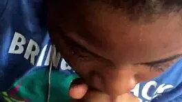 Teen Ebony Sucks Cock In The Rain