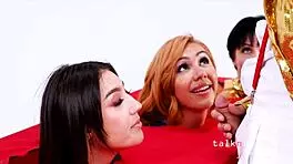 Join the freeuse game show with three teen pussies 😈